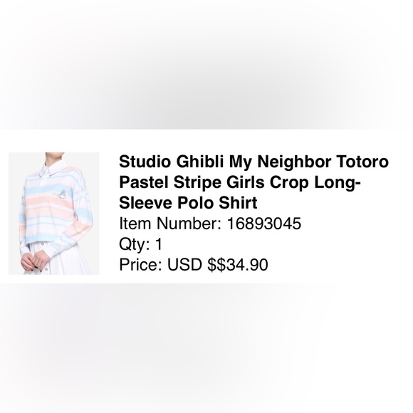 Studio Ghibli My Neighbour Totoro Pastel Polo Shirt - Picture 5 of 5